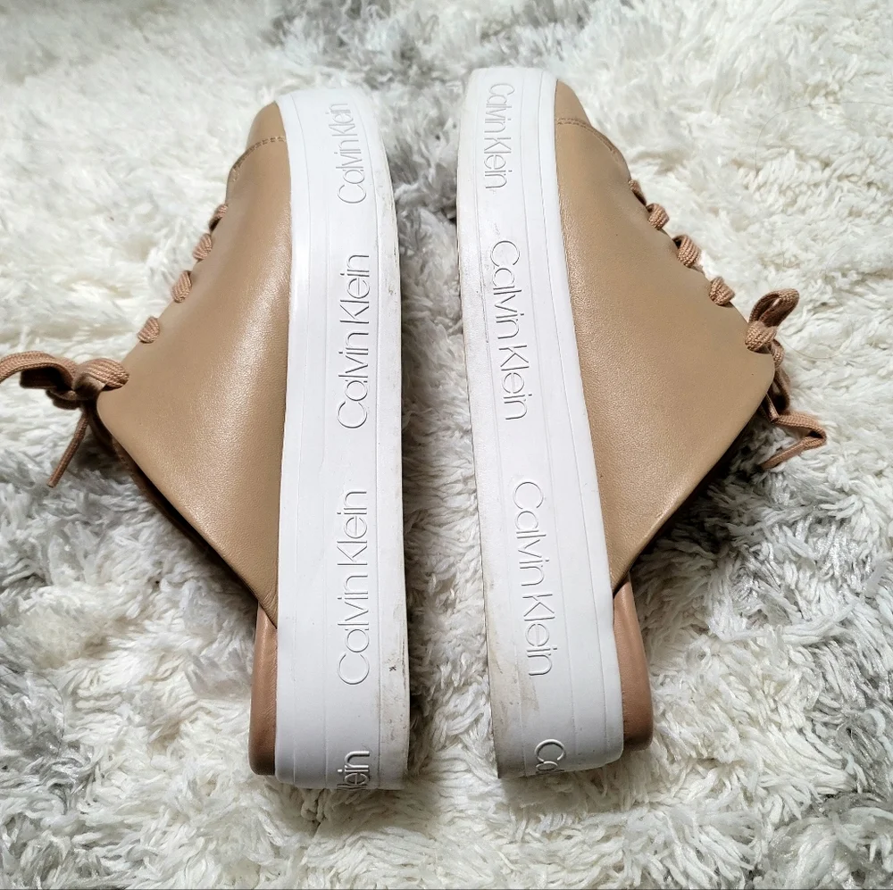 Calvin Klein Jackay Platform Shoes in Nude Size 7.5 - Picture 7 of 8